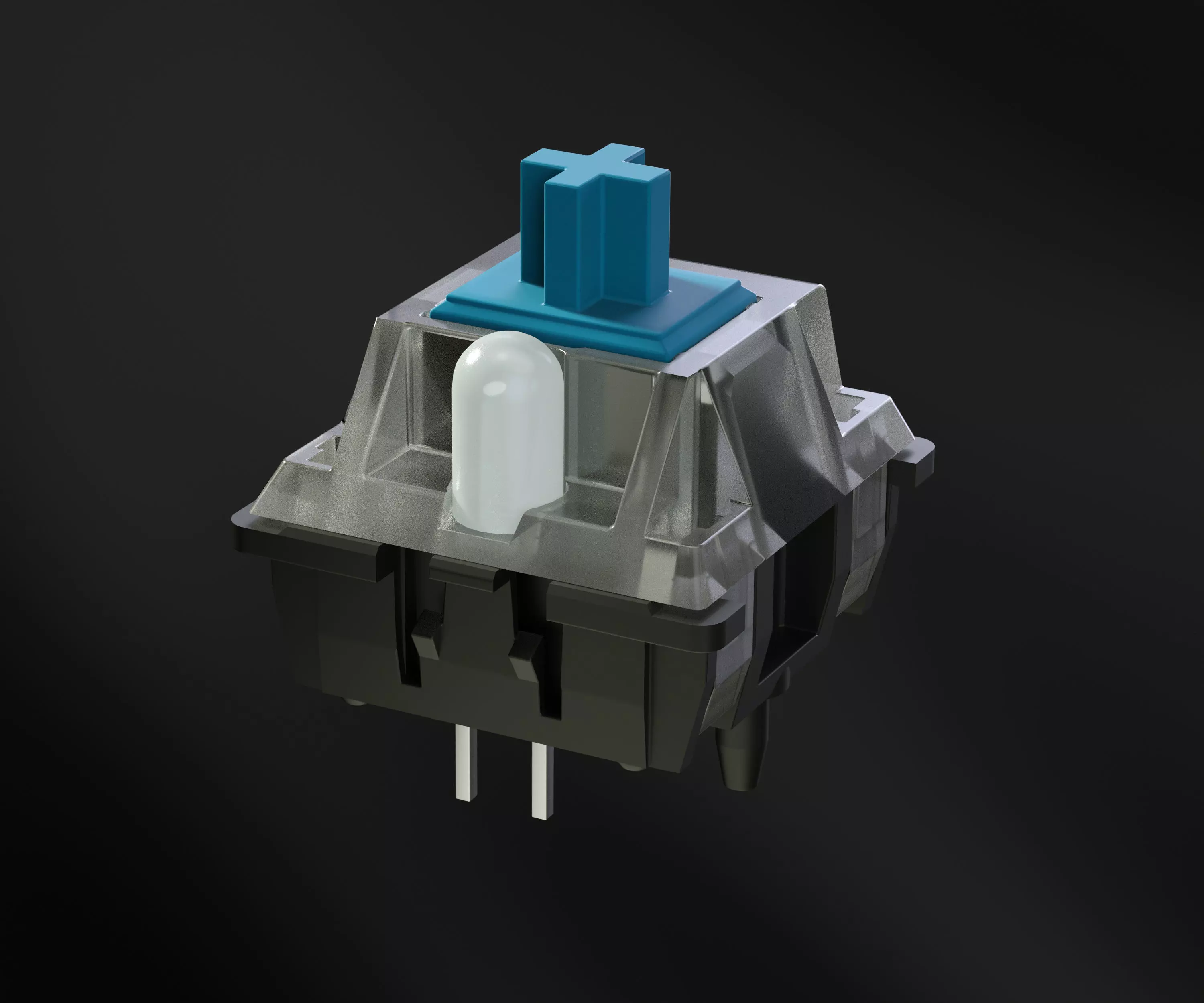 Cherry MX switches keyboard keys 3D model_0