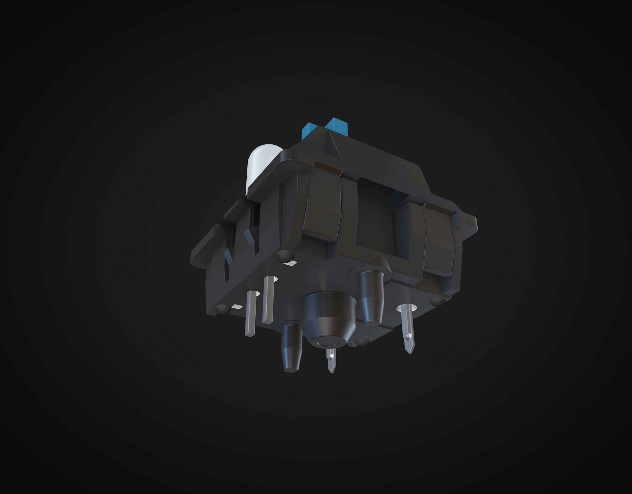 Cherry MX switches keyboard keys 3D model_5
