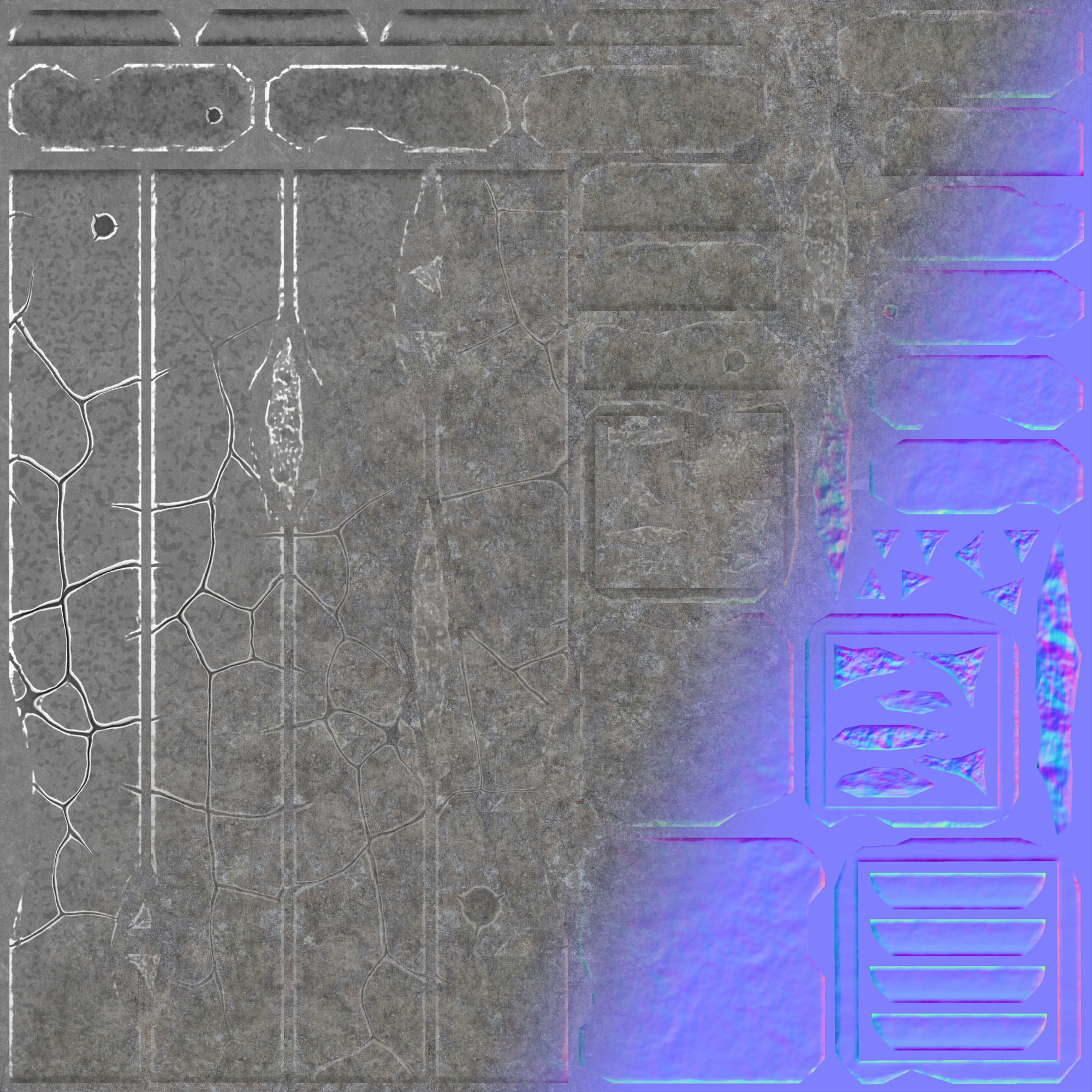 Column stone Low-poly 3D model_6