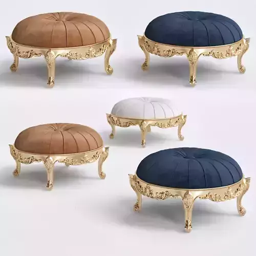 Tufted ottamon  jumbo collections 3D model