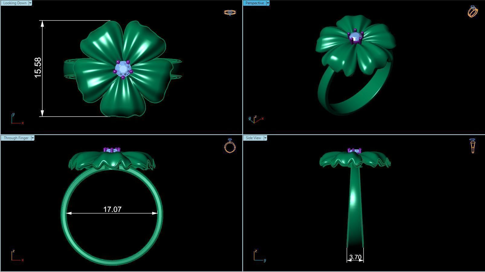 Ring R 0040 3D print model_4