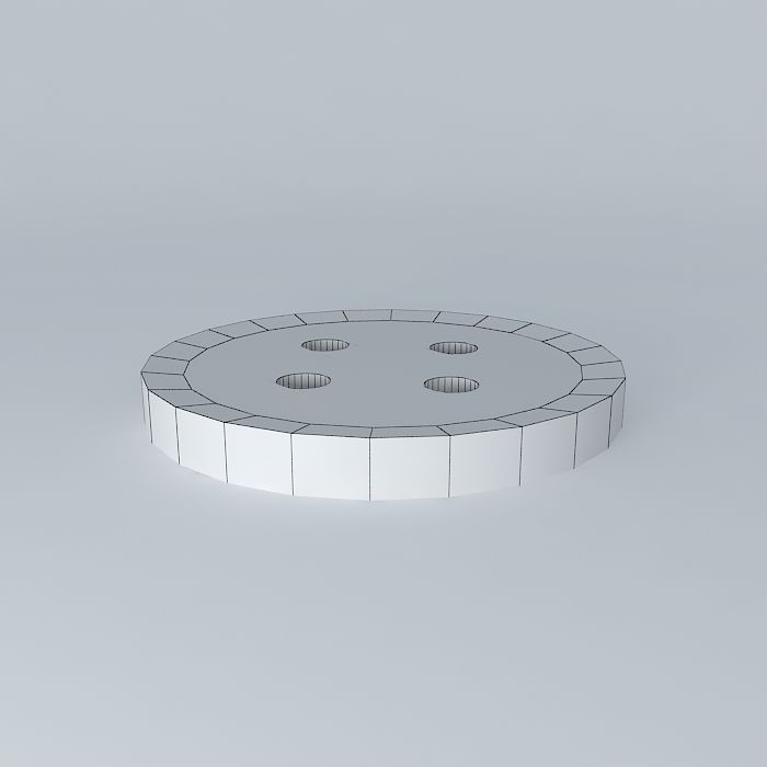 Button plate with holes Free 3D model_3