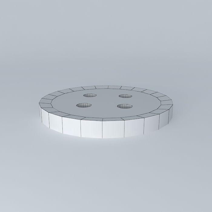 Button plate with holes Free 3D model_4