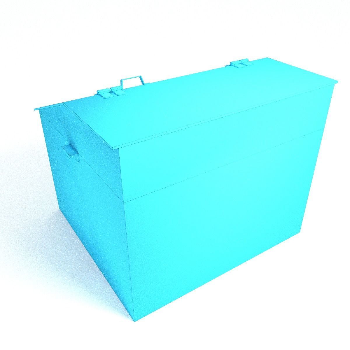 Box With Sand Low-poly 3D model_5