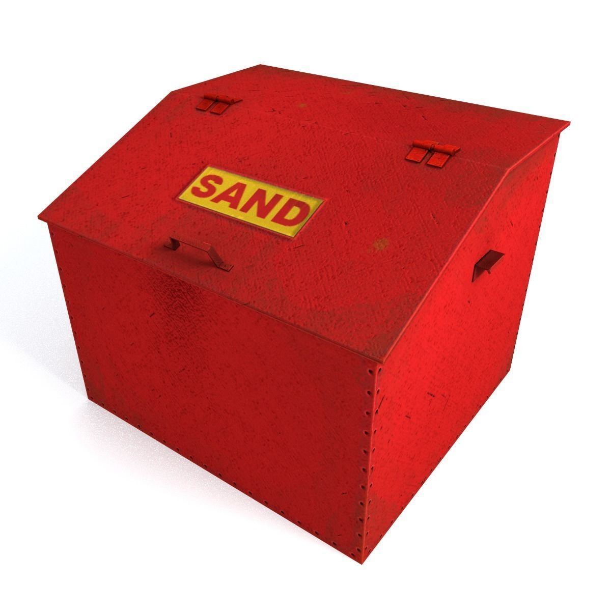 Box With Sand Low-poly 3D model_0