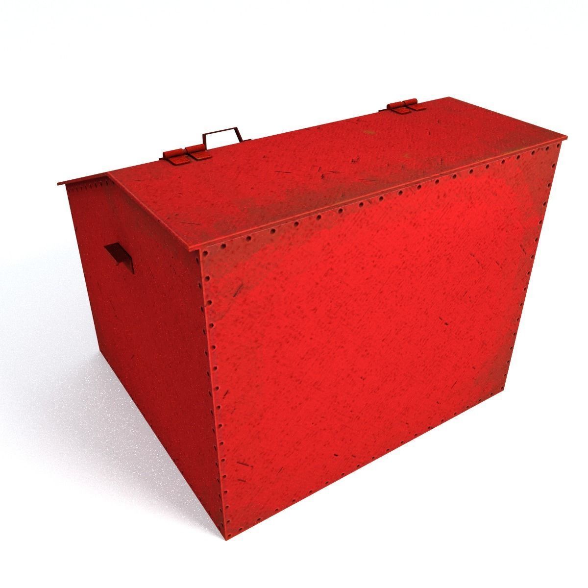 Box With Sand Low-poly 3D model_4