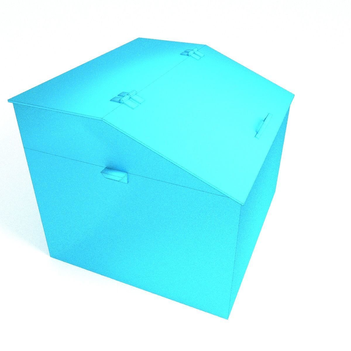 Box With Sand Low-poly 3D model_3