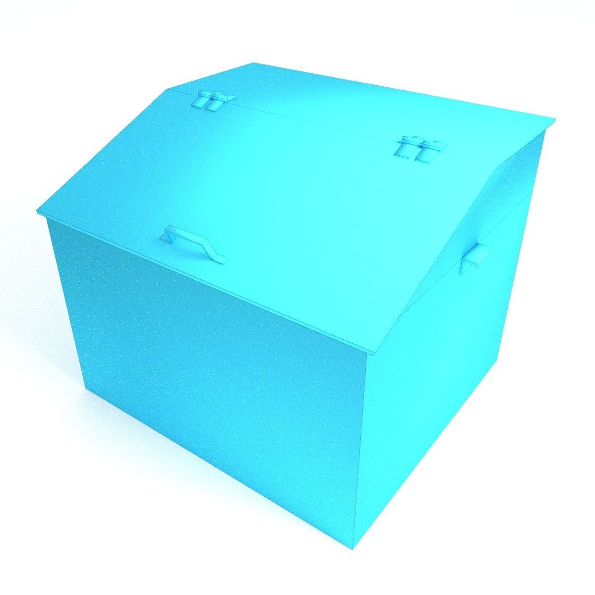Box With Sand Low-poly 3D model_1