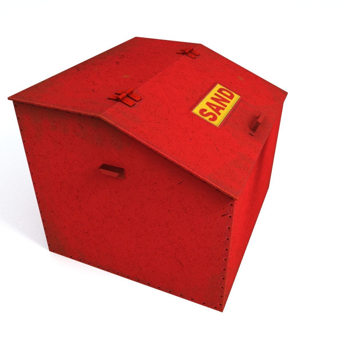 Box With Sand Low-poly 3D model_2
