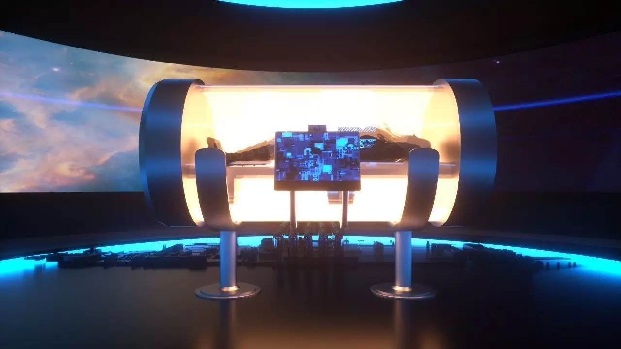 Futuristic Hibernation Space Pod  3D model_0