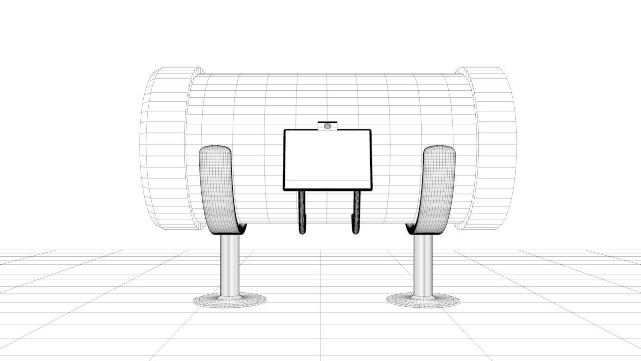 Futuristic Hibernation Space Pod  3D model_1