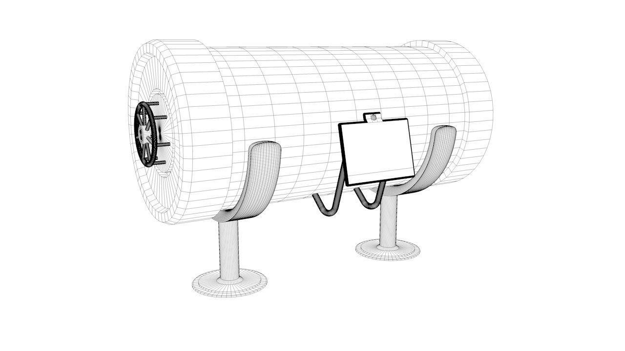 Futuristic Hibernation Space Pod  3D model_4