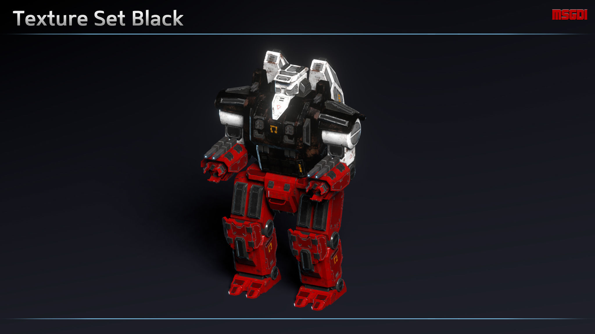 Heavy Mech Retaliator Low-poly 3D model_9