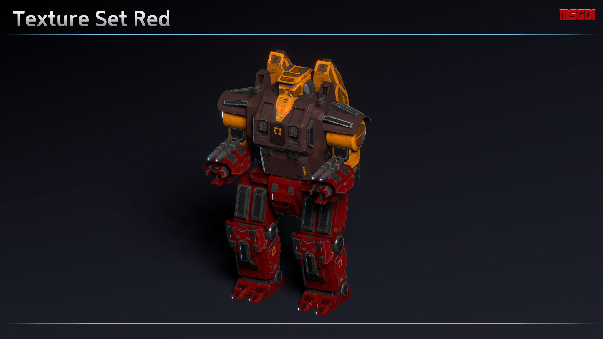 Heavy Mech Retaliator Low-poly 3D model_11