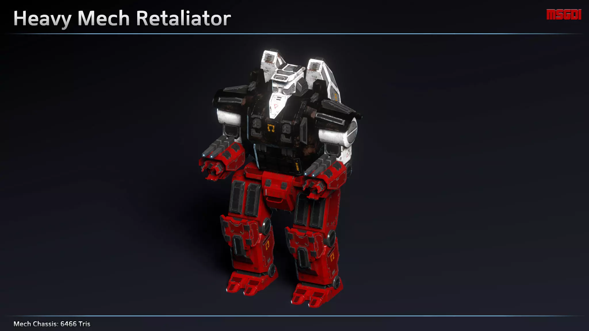 Heavy Mech Retaliator Low-poly 3D model_0