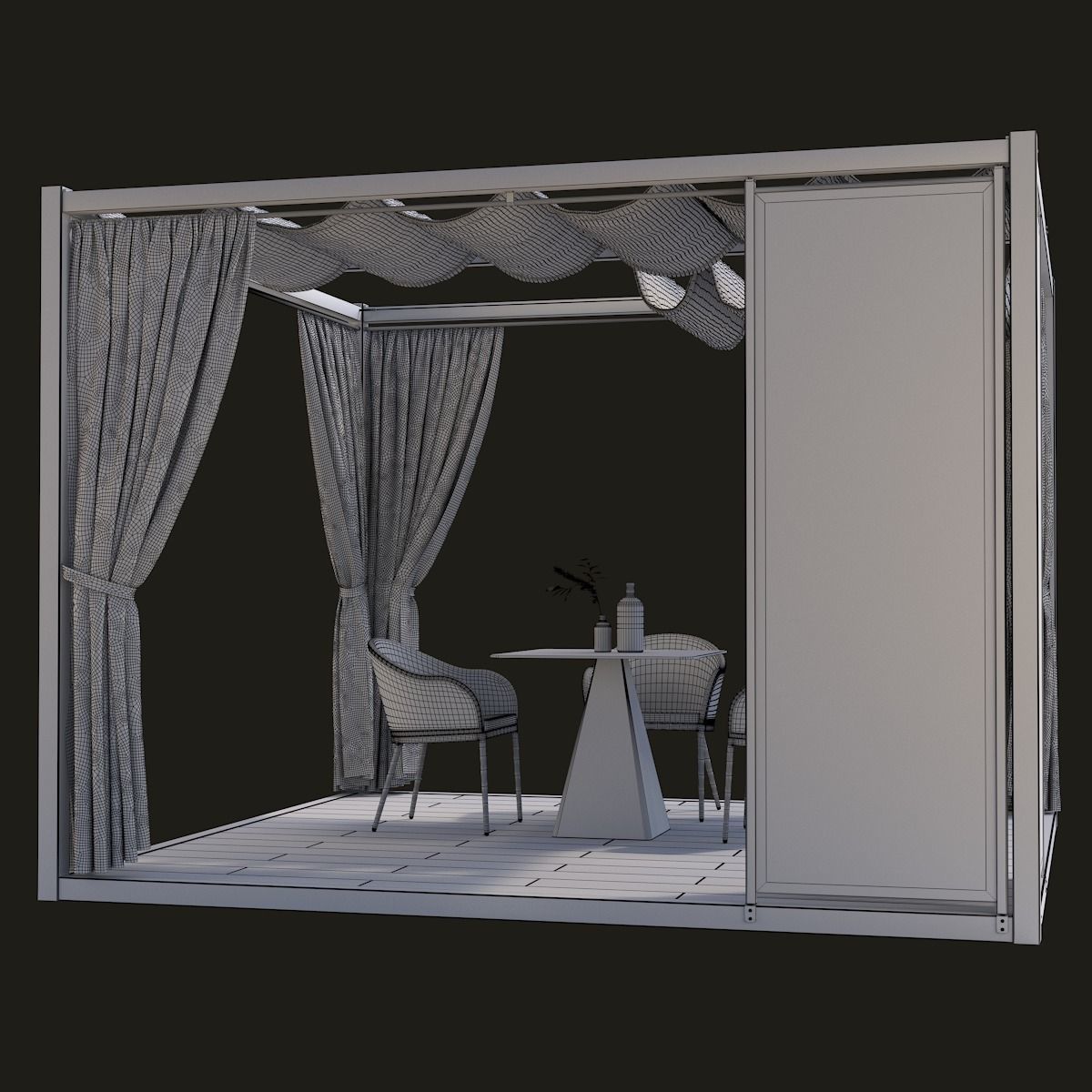 Gazebo Varaschin Pavilion 3D model_3