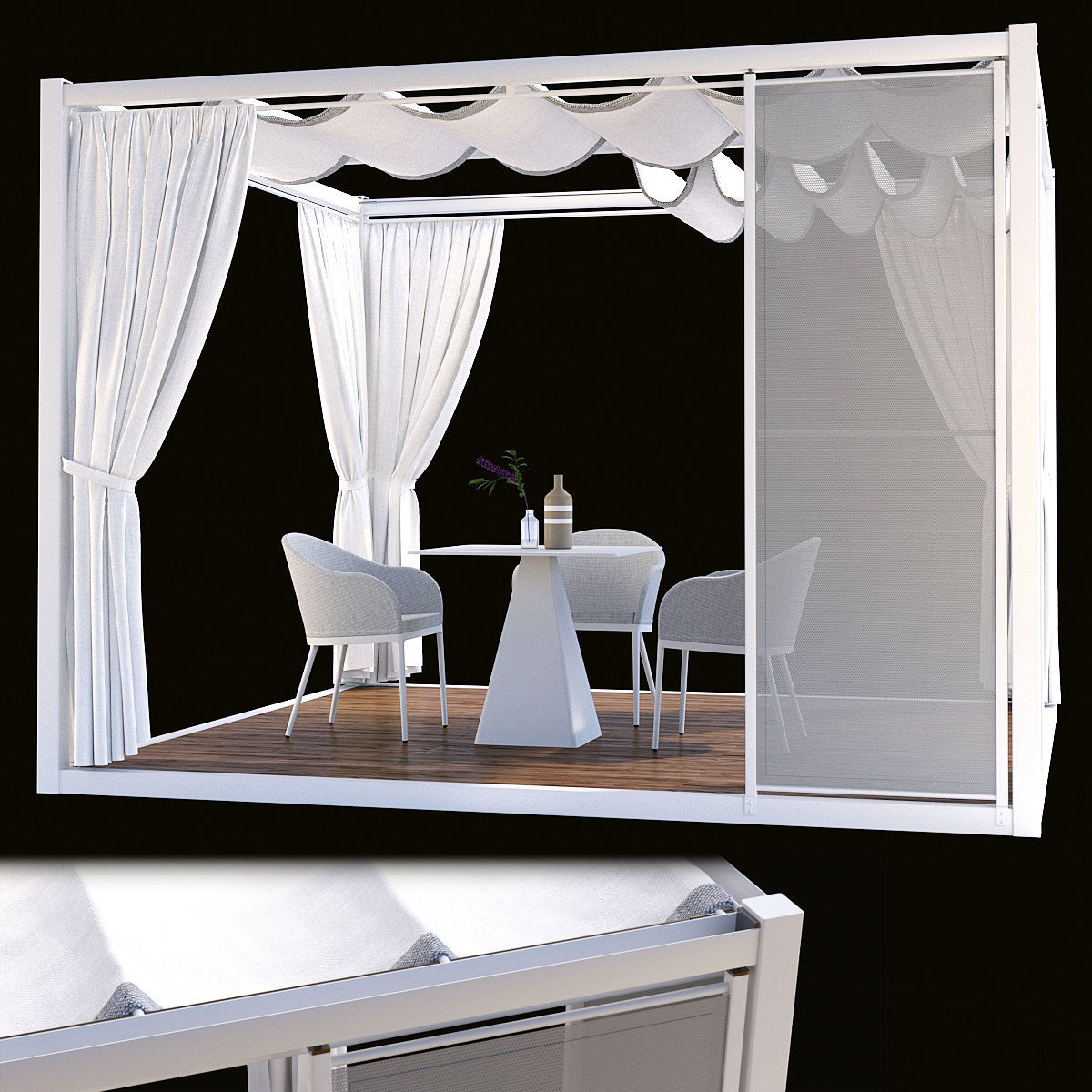 Gazebo Varaschin Pavilion 3D model_2