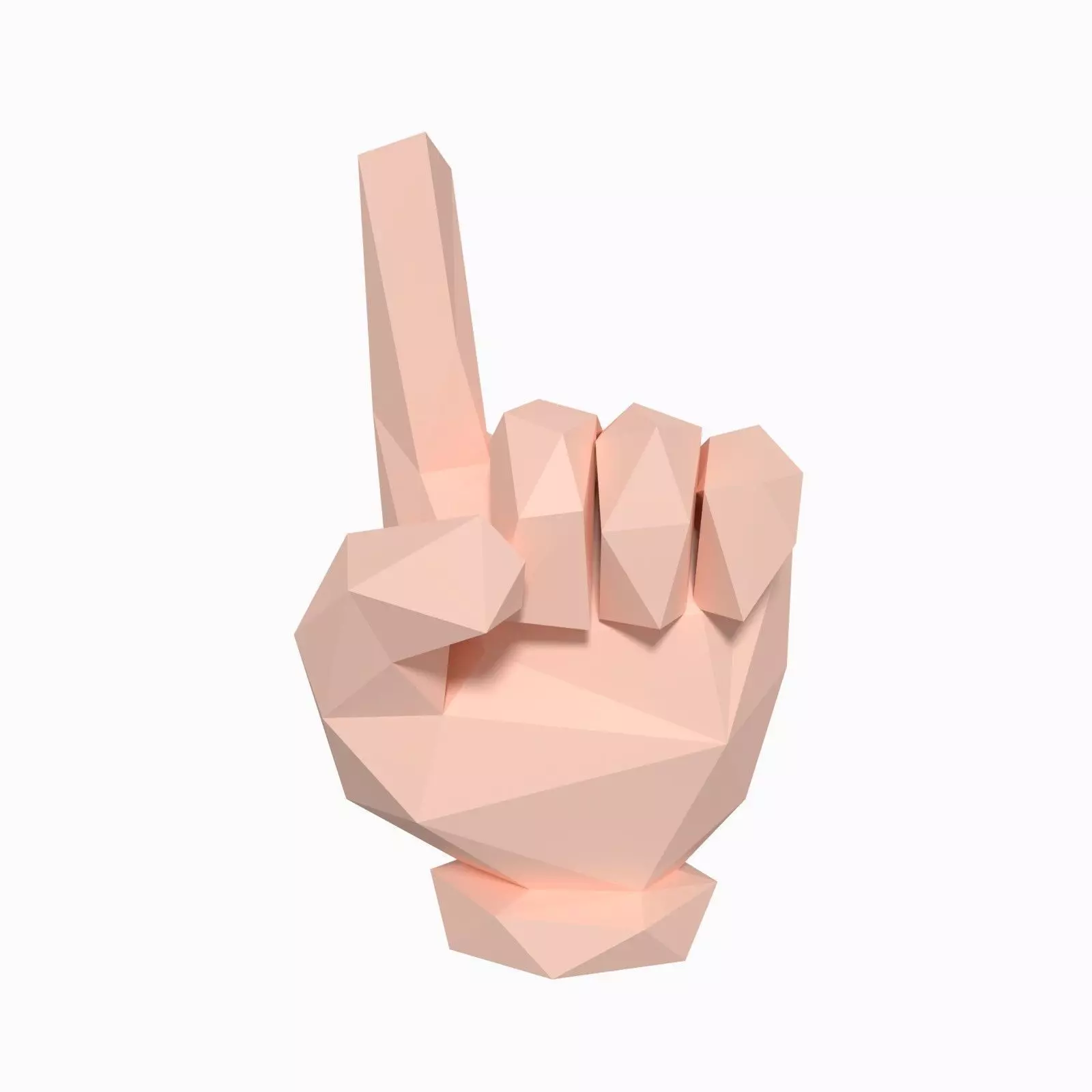 Cartoon Hand Direction Sign - Low Poly Low-poly 3D model_0