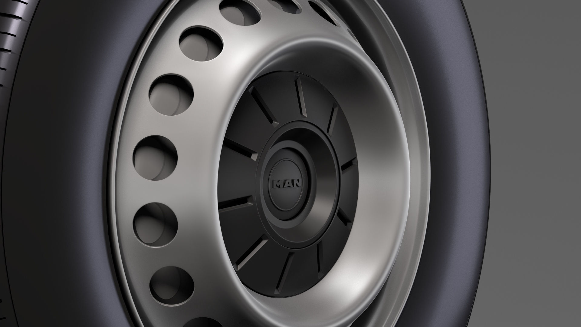 MAN TGE Chassi wheel 2018 3D model_3