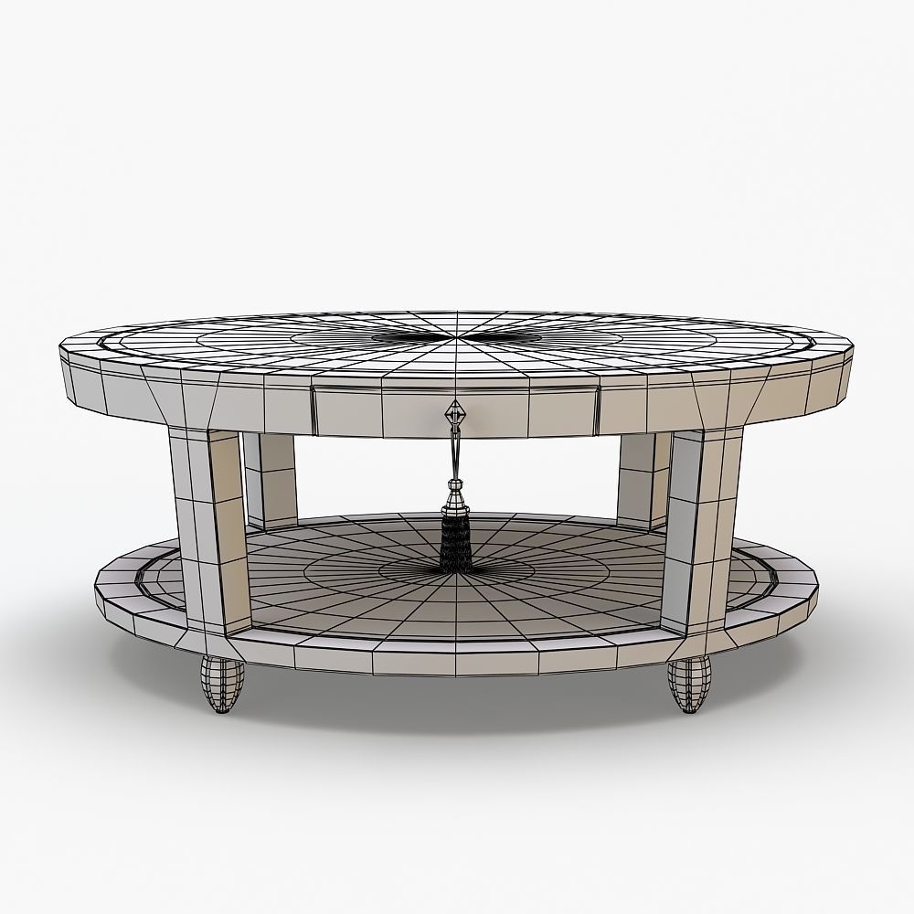 DEMILLE COFFEE TABLE - OVAL 3D model_5