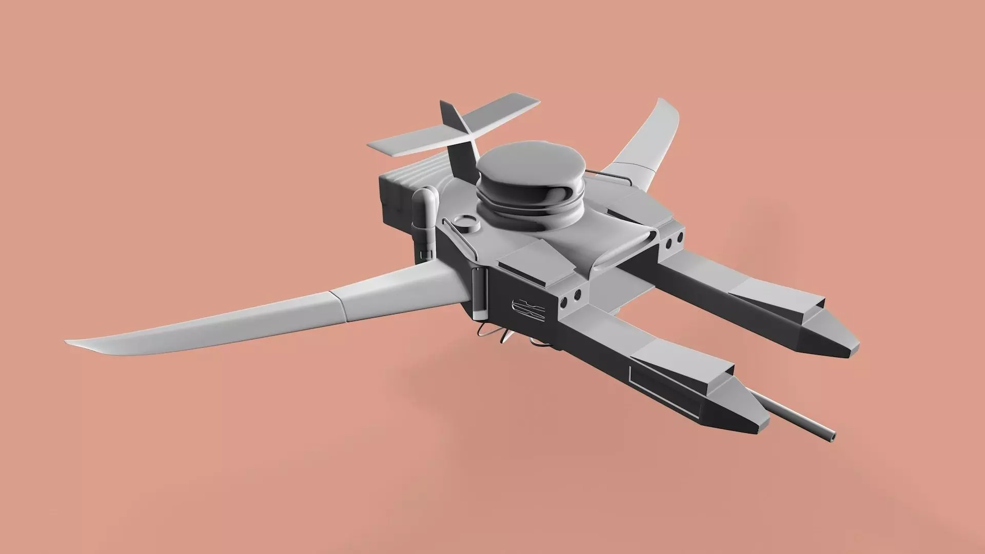 Fighter Spaceship 3d Model 3D model_0