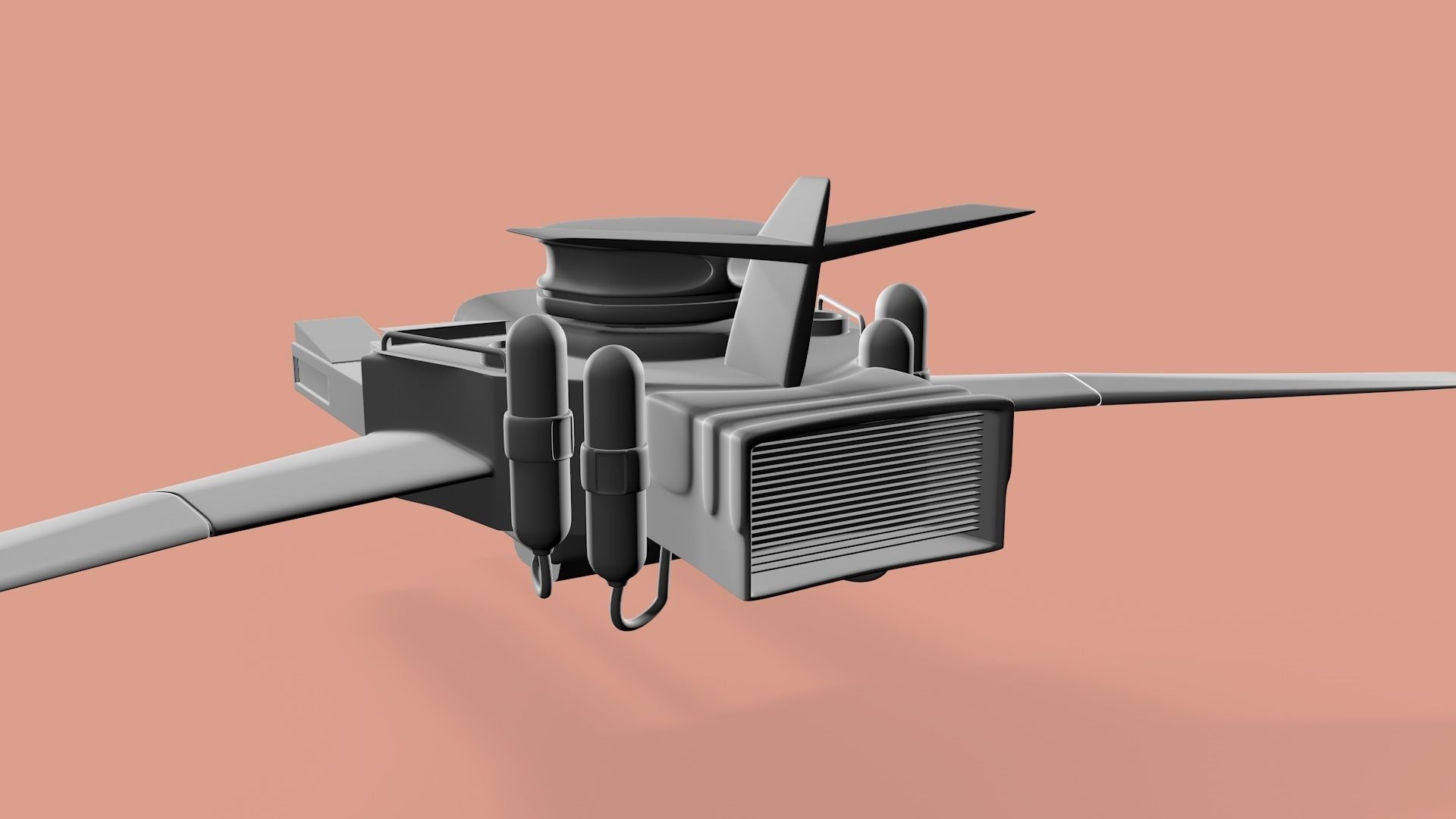 Fighter Spaceship 3d Model 3D model_3