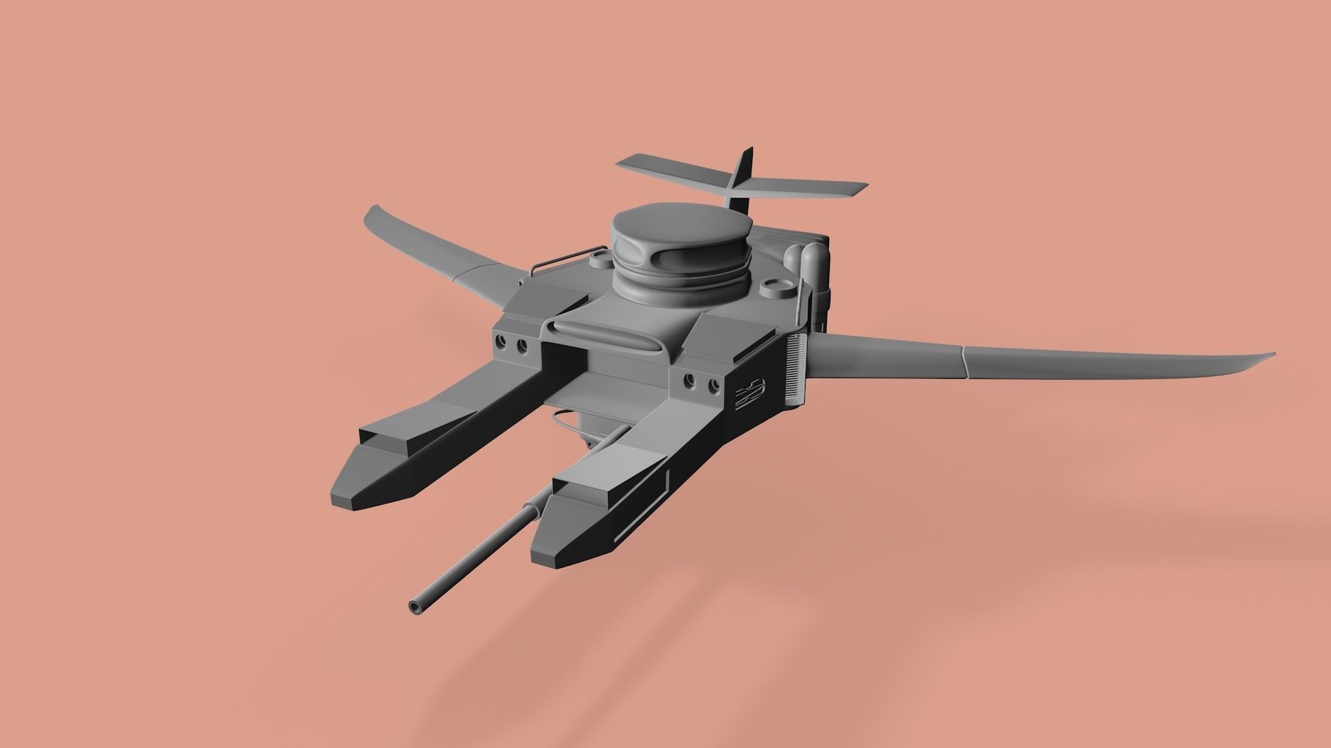 Fighter Spaceship 3d Model 3D model_1