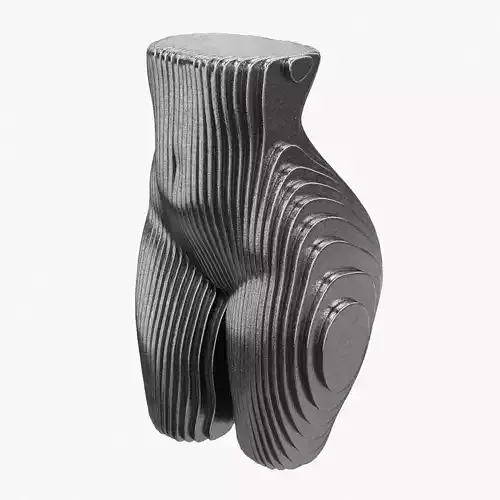 Figurine in the shape of a body made of metal plates 2 versions 3D model
