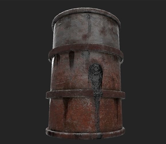 Fuel barrel - Low poly - UE4 2048k - Low poly model Low-poly 3D model