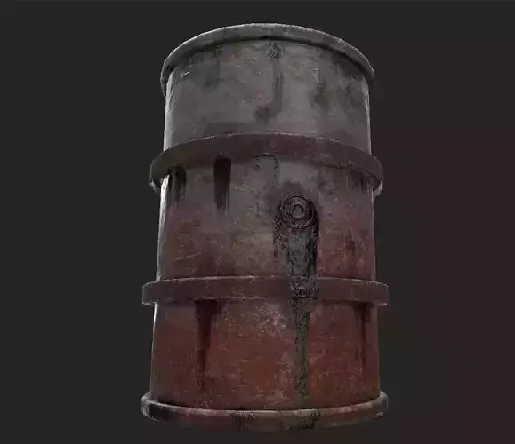 Fuel barrel - Low poly - UE4 2048k - Low poly model Low-poly 3D model