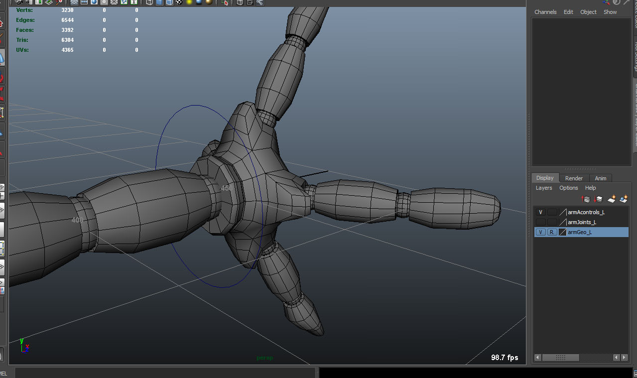 Robot Mechanic Arm - style two 3D model_3