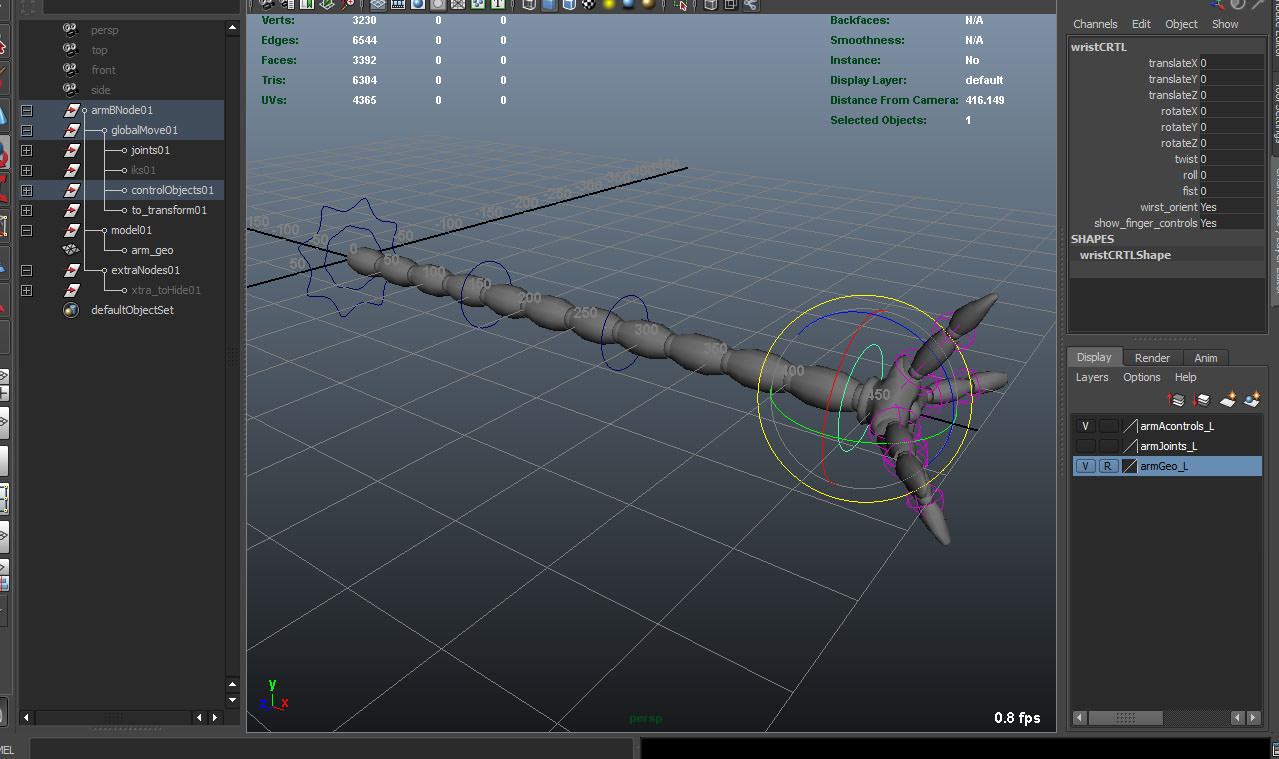 Robot Mechanic Arm - style two 3D model_1
