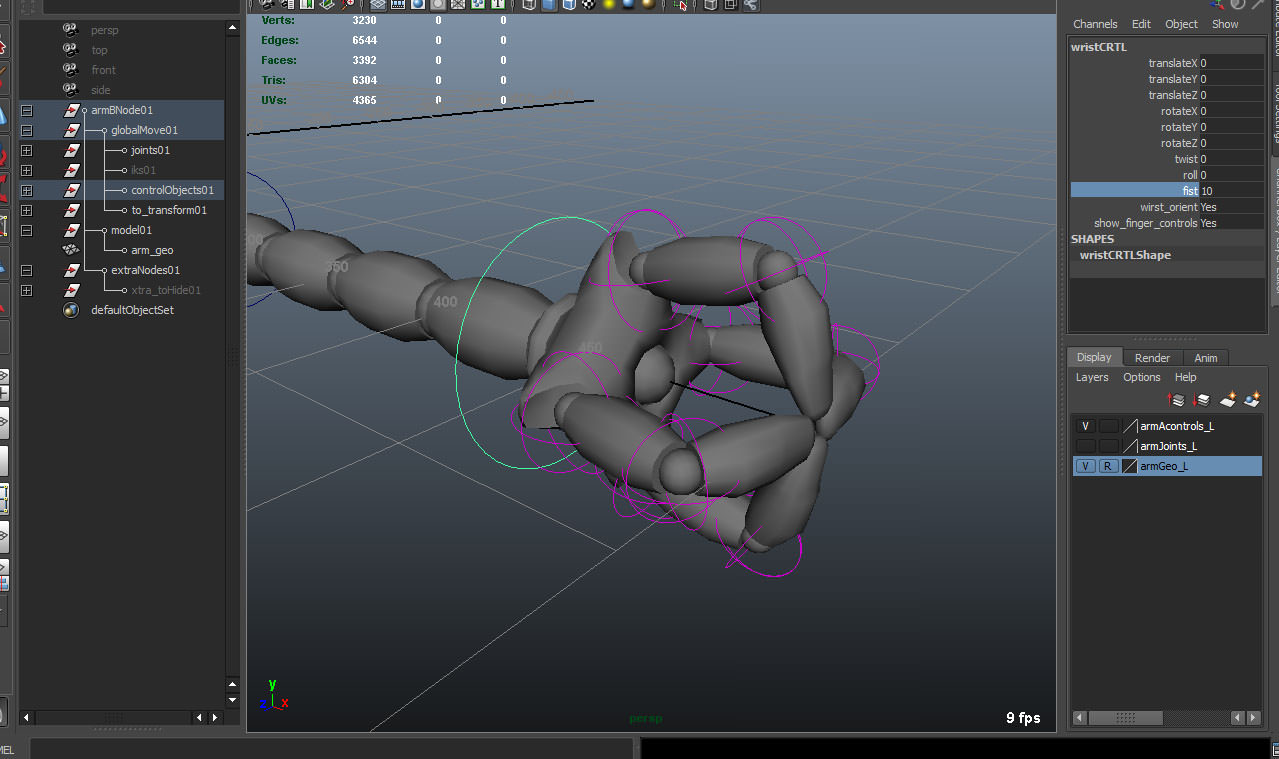 Robot Mechanic Arm - style two 3D model_9