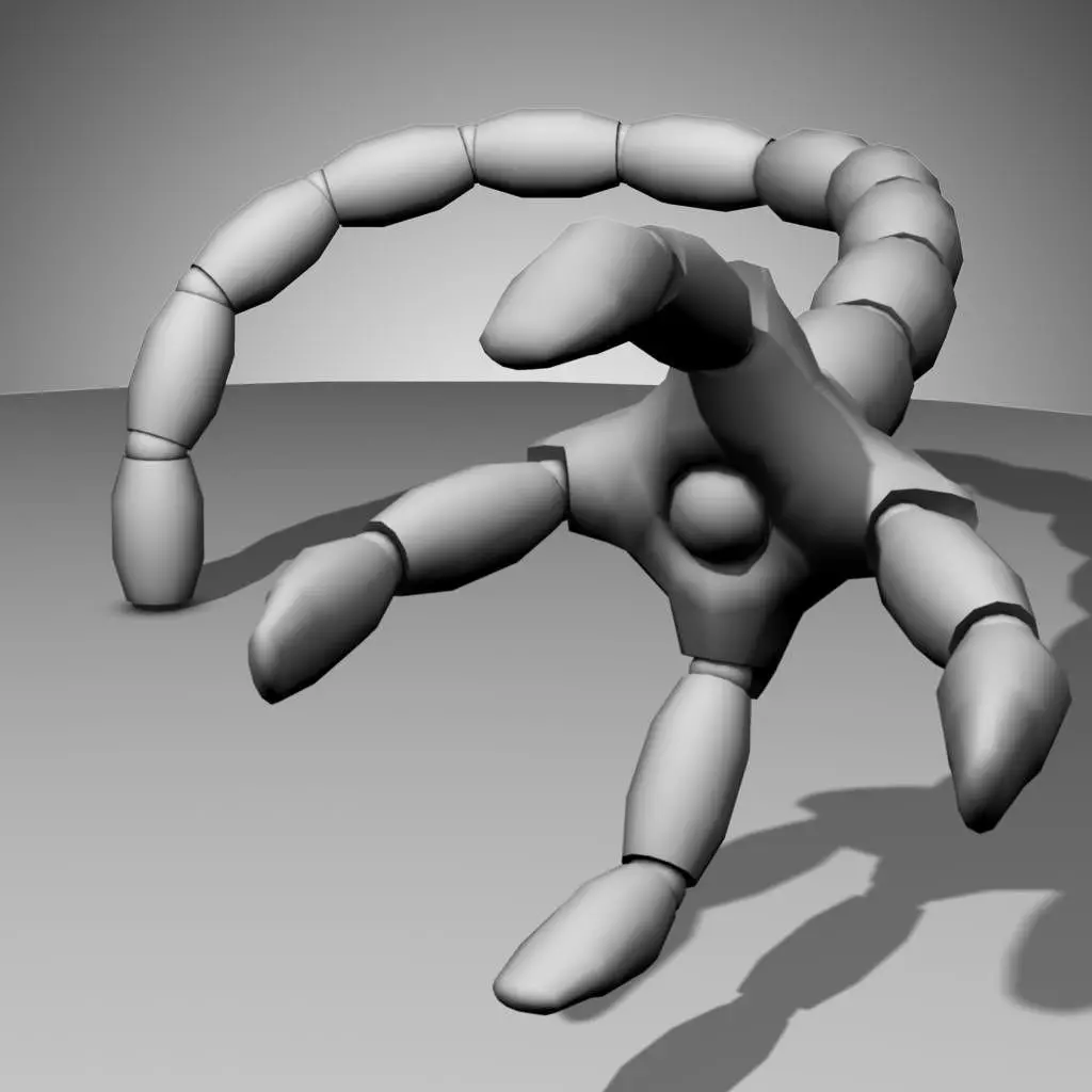 Robot Mechanic Arm - style two 3D model_0