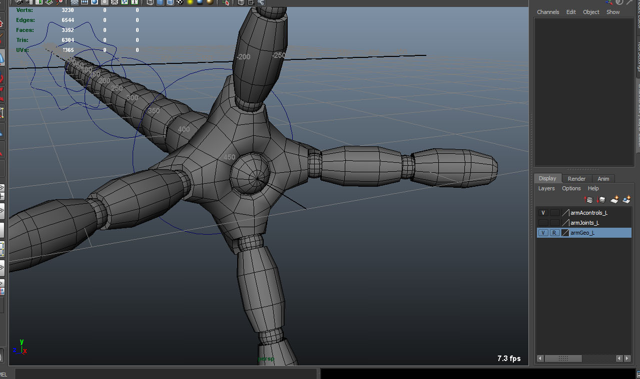 Robot Mechanic Arm - style two 3D model_4