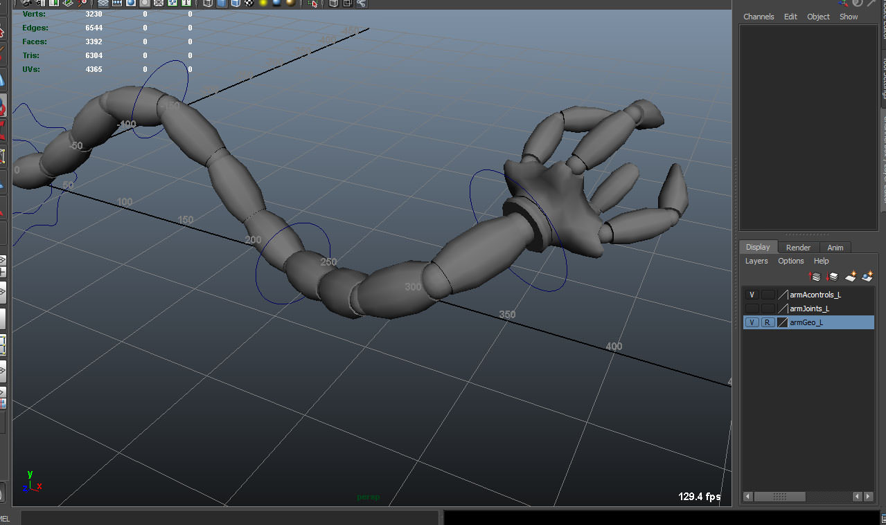 Robot Mechanic Arm - style two 3D model_2