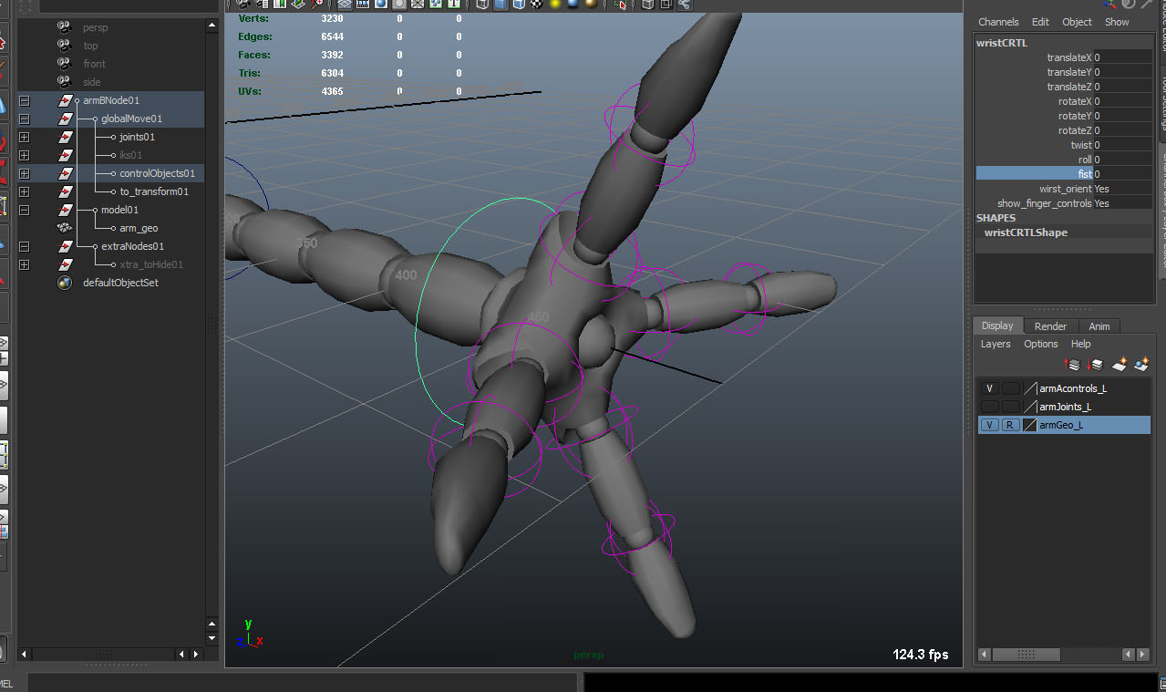 Robot Mechanic Arm - style two 3D model_10