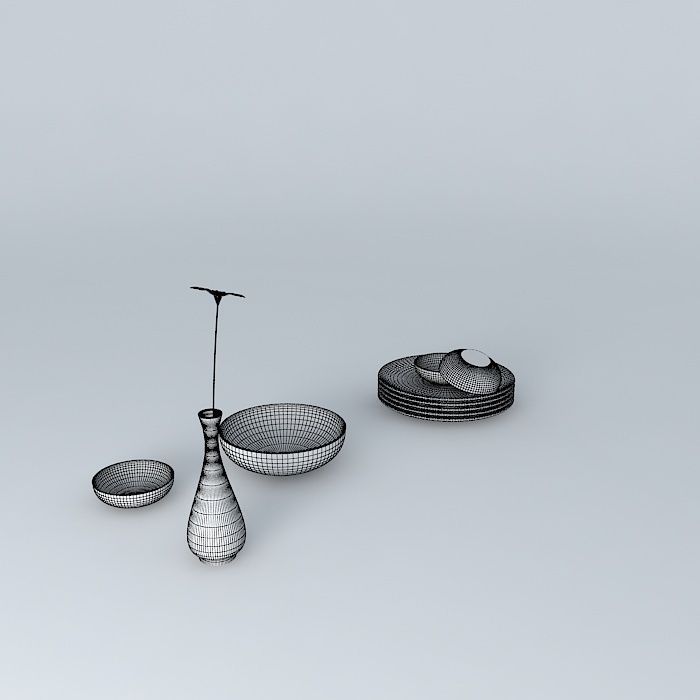 table service Free 3D model_4