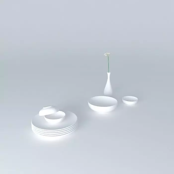 table service Free 3D model_0