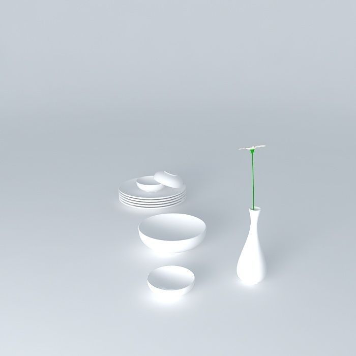 table service Free 3D model_2