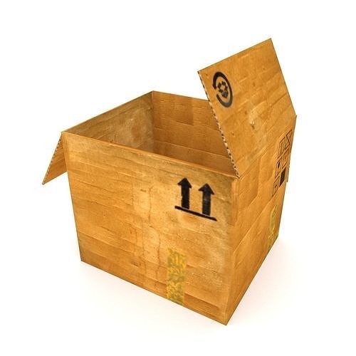 Carton Box Type 2 Low-poly 3D model