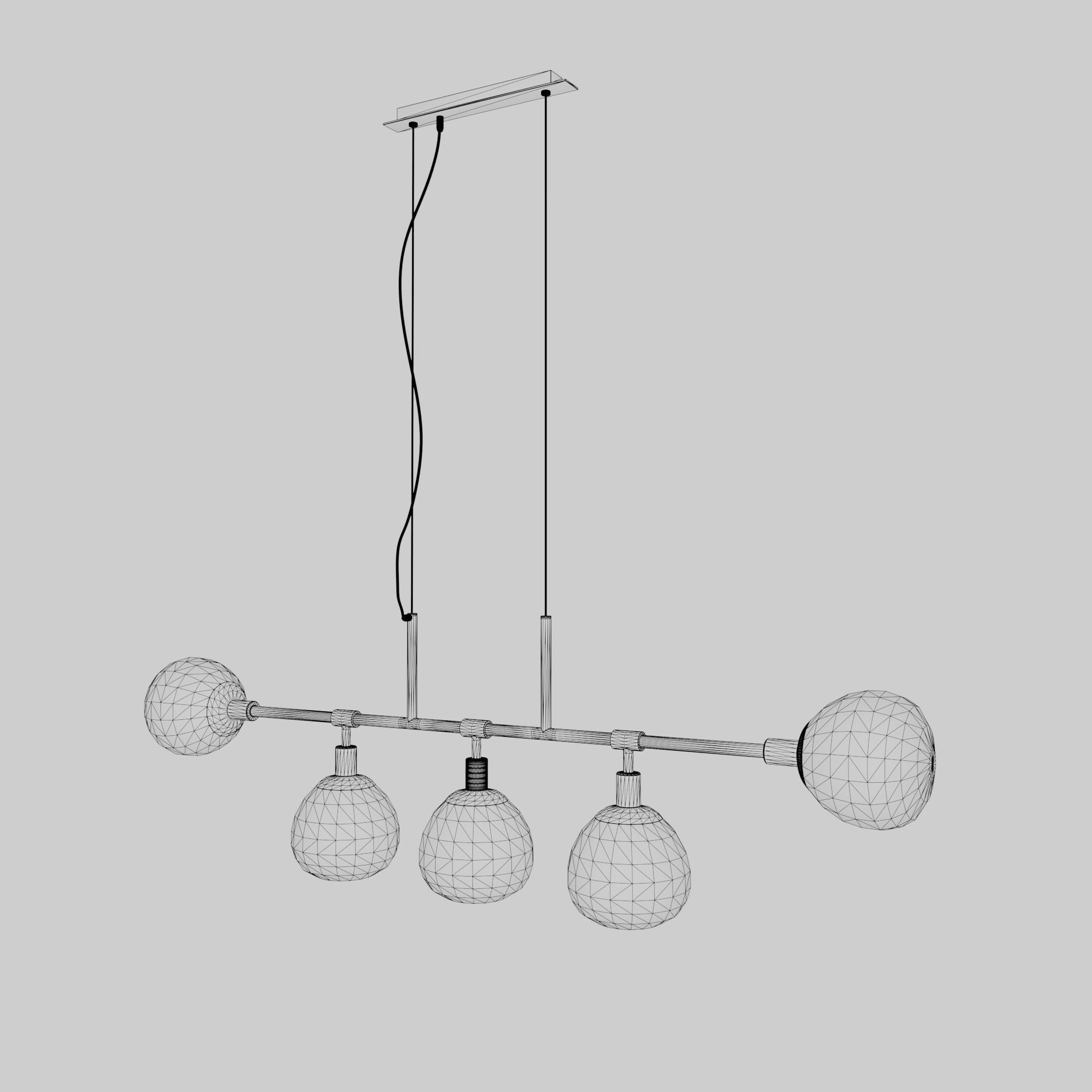 Dining table set 3D model_10