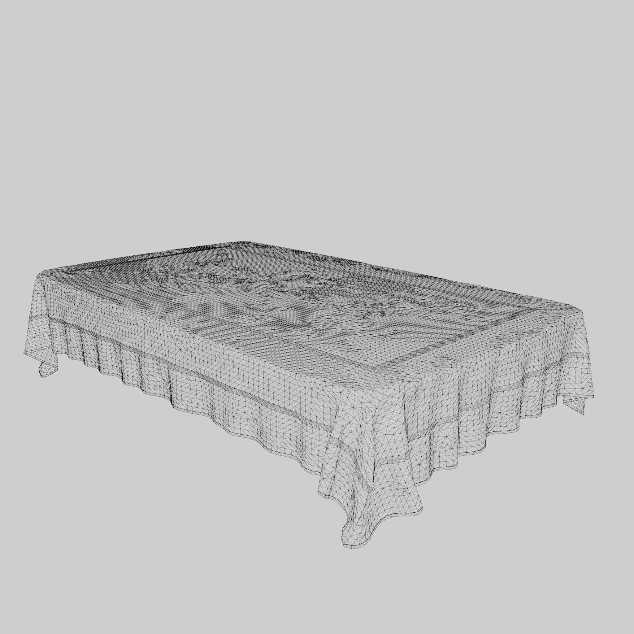 Dining table set 3D model_8