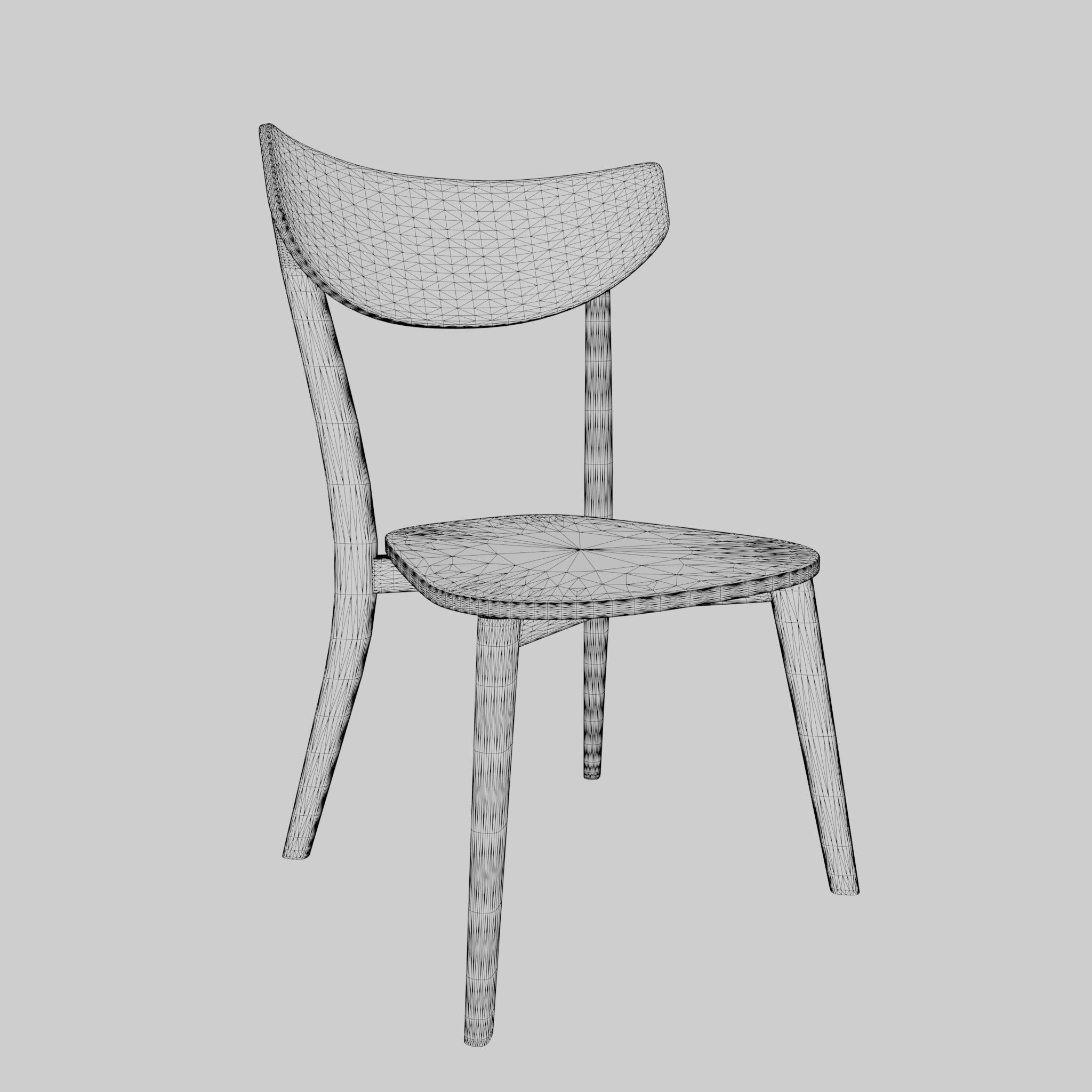 Dining table set 3D model_6