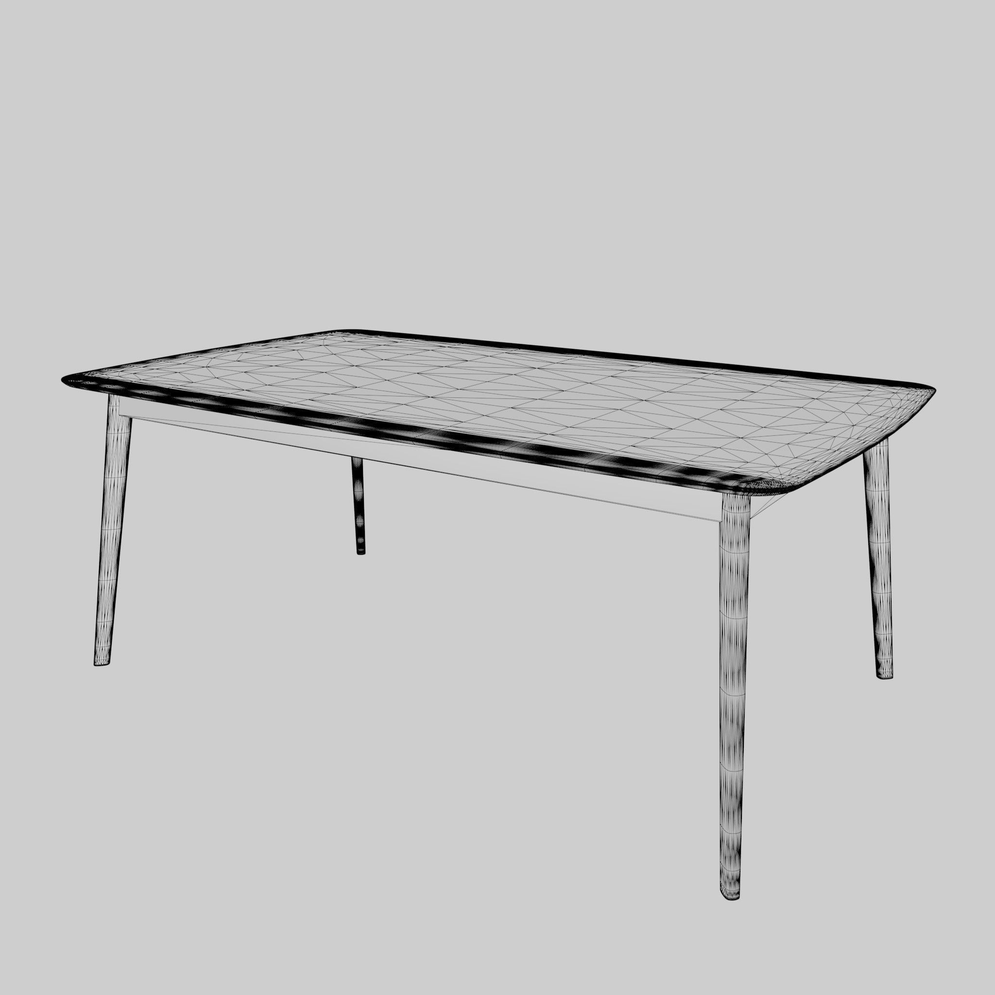 Dining table set 3D model_7