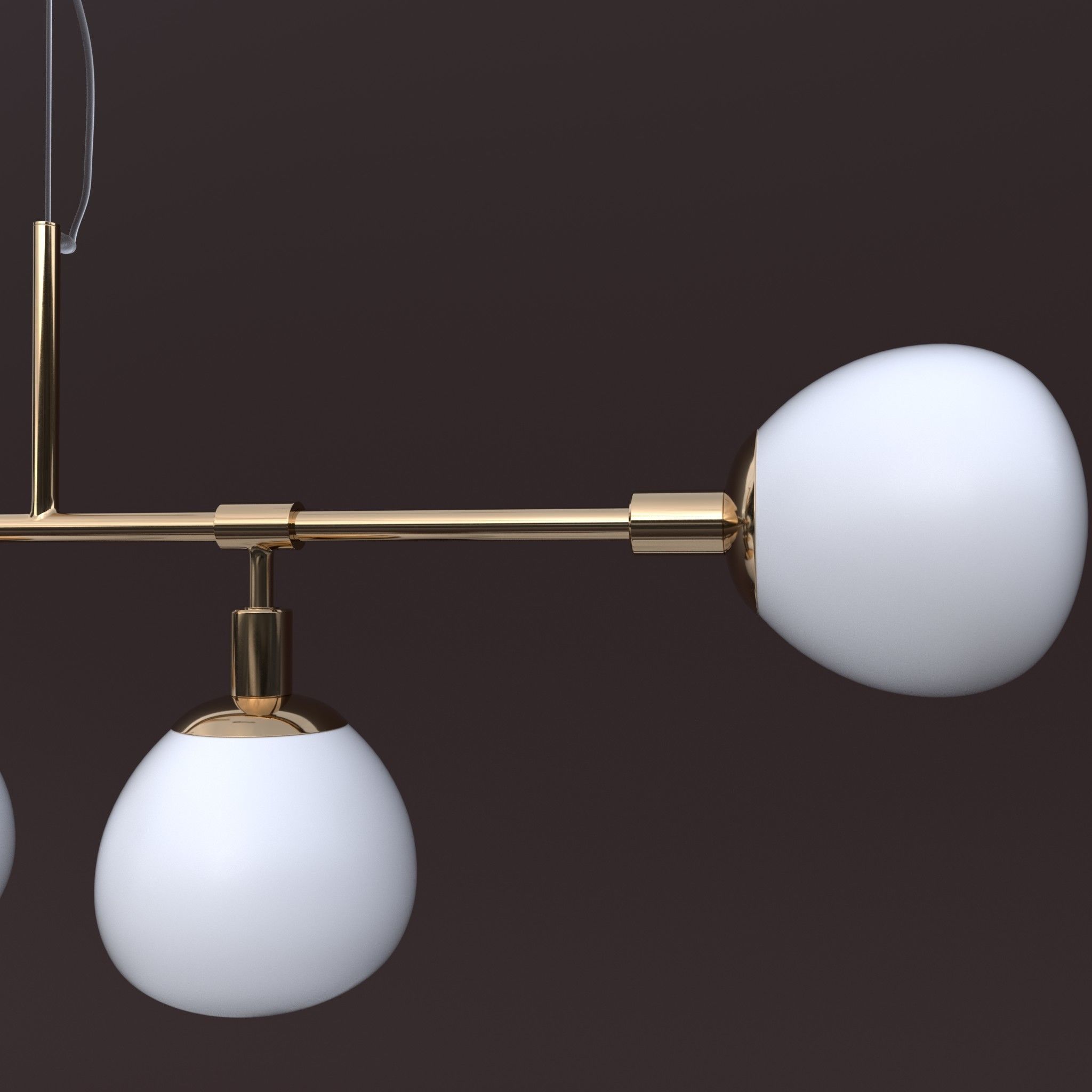 Dining table set 3D model_2