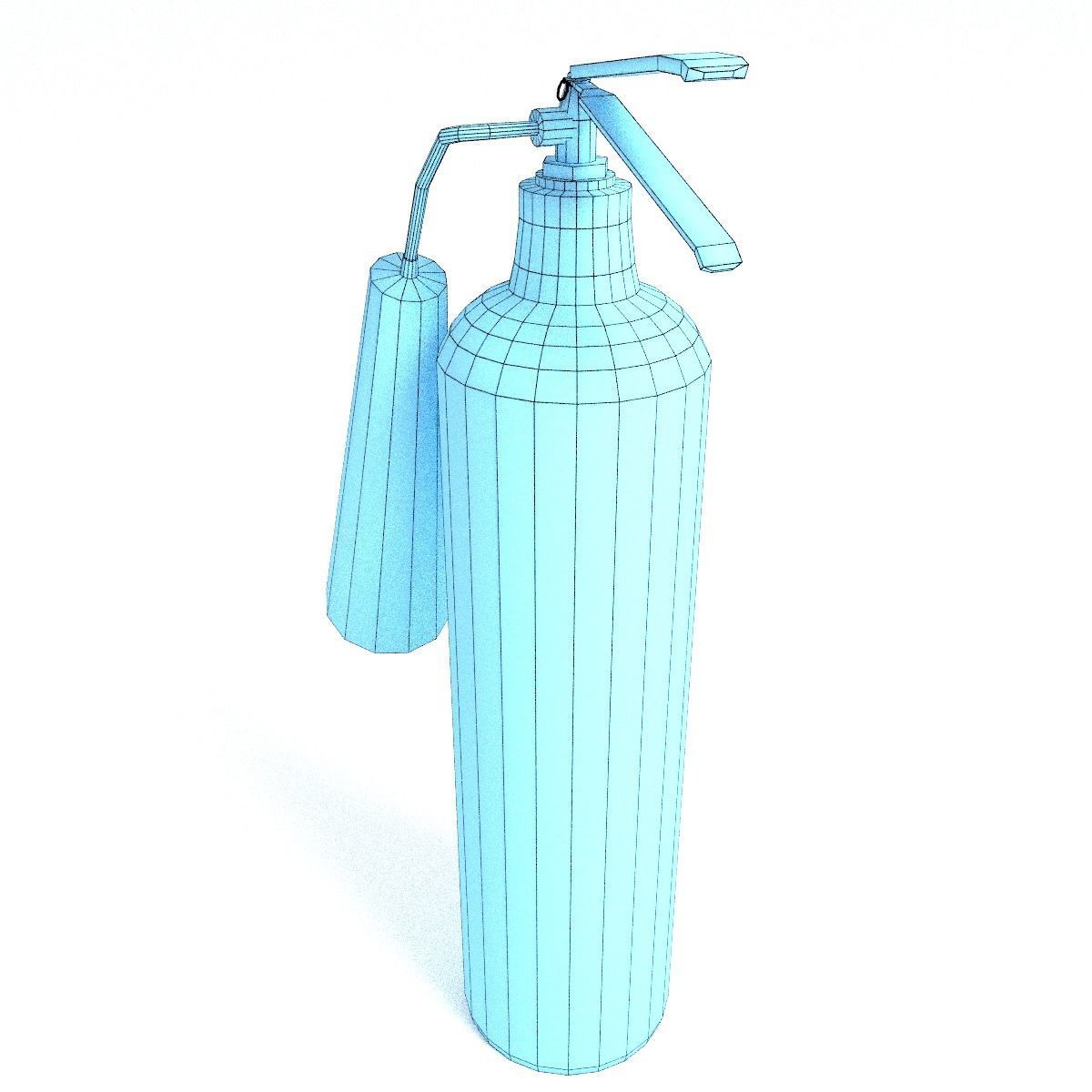 Extinguisher Low-poly 3D model_3