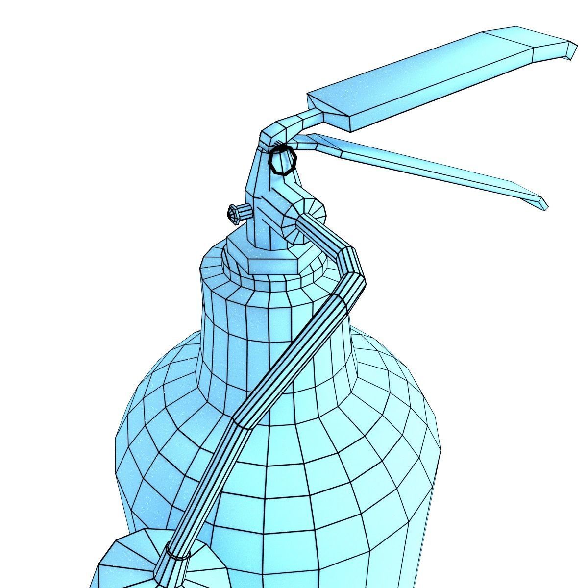 Extinguisher Low-poly 3D model_7