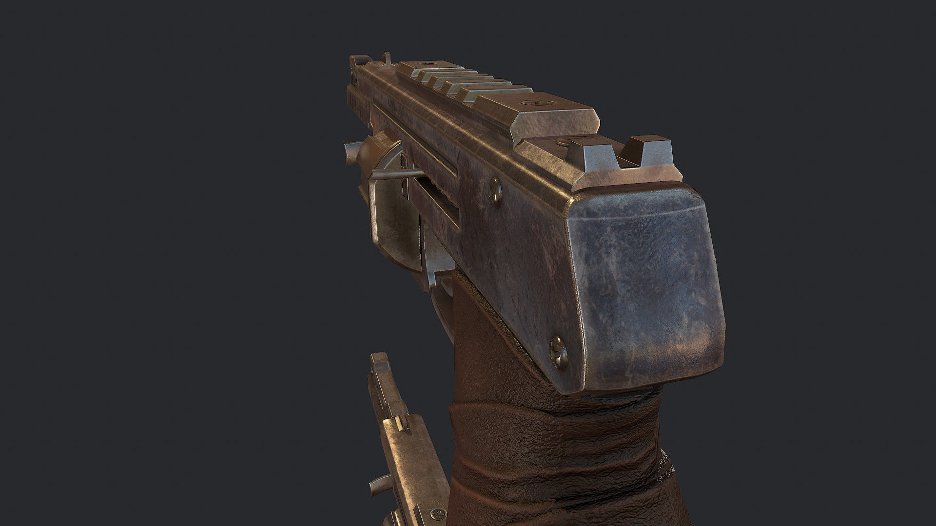 Argument gun and pistol Low-poly 3D model_6