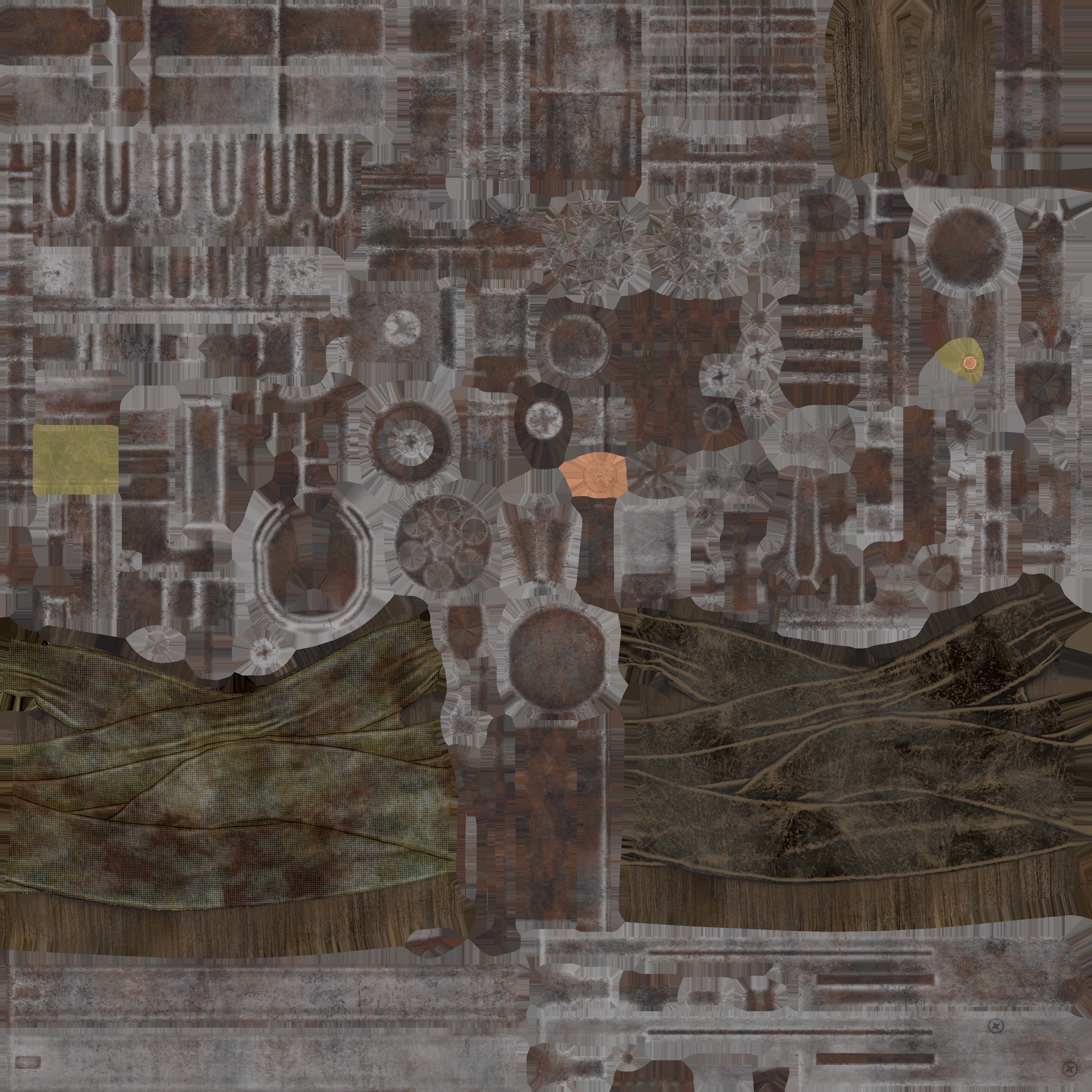 Argument gun and pistol Low-poly 3D model_7